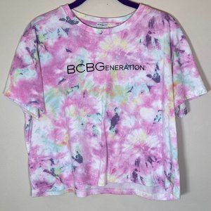 BCBG Tie Dye Cropped T-Shirt